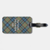 Clan MacLellan Ancient Tartan Gepäckanhänger (Rückseite horizontal)