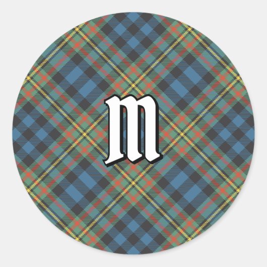 Clan MacLellan Ancient Tartan Runder Aufkleber (Vorderseite)