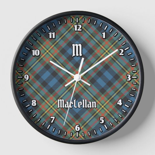 Clan MacLellan Ancient Tartan Uhr (Vorderseite)