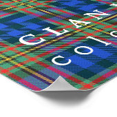 Clan MacLellan Colors of Scotland Tartan Poster (Ecke)