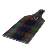 Clan MacLellan Kariertes Monogram-Glasschneideboar Schneidebrett (Ecke)