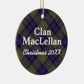 Clan MacLellan Scottish Tartan Keramik Ornament (Rechts)