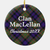 Clan MacLellan Scottish Tartan Keramik Ornament (Hinten)