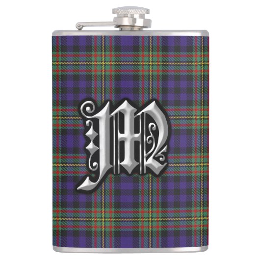 Clan MacLellan Tartan-alte Schottland-Flasche Flachmann (Vorderseite)