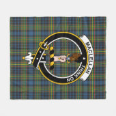 Clan MacLellan Tartan Kariert Fleecedecke (Vorderseite (Horizontal))