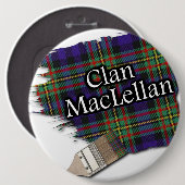 Clan MacLellan Tartan Paint Brush Button (Vorne & Hinten)