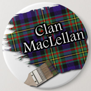 Clan MacLellan Tartan Paint Brush Button