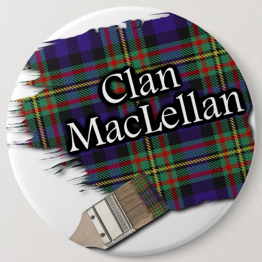 Clan MacLellan Tartan Paint Brush Button (Vorderseite)