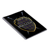 Clan MacLellan Tartan Shield & Schwerter Notizblock (Rechte Seite)