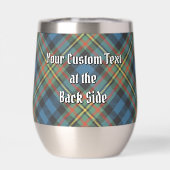 Clan MacLellan-Wappen über altem Tartan (Rückseite)