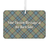 Clan MacLellan Wappen über altem Tartan Autolufterfrischer (Rückseite)