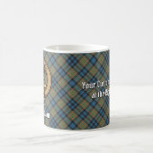 Clan MacLellan Wappen über altem Tartan Kaffeetasse (Mittel)