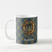 Clan MacLellan Wappen über altem Tartan Kaffeetasse (Links)