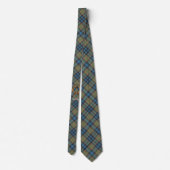 Clan MacLellan Wappen über altem Tartan Krawatte (Rückseite)