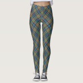 Clan MacLellan Wappen über altem Tartan Leggings (Vorderseite)