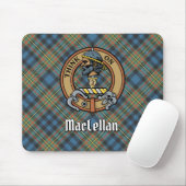 Clan MacLellan-Wappen über altem Tartan Mousepad (Mit Mouse)