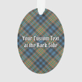 Clan MacLellan Wappen über altem Tartan Ornament (Rückseite)
