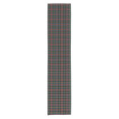 Clan MacLennan Navy Blue und Red Scottish Tartan Kurzer Tischläufer (Vorderseite)