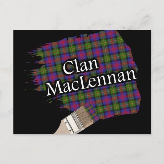 Clan MacLennan Scottish Tartan Paint Brush Postkarte (Vorderseite)