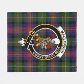Clan MacLennan Tartan Kariert Fleecedecke (Vorderseite (Horizontal))