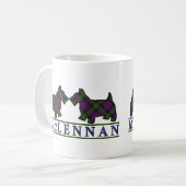 Clan MacLennan Tartan Scottish Scottie Dogs Kaffeetasse (Vorderseite Links)