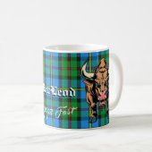 Clan MacLeod Bull Jagd Tartan Motto Kaffeetasse (VorderseiteRechts)