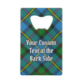 Clan MacLeod Crest over Hunting Tartan Geldbeutel Flaschenöffner (Rückseite)