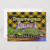 Clan MacLeod Dunvegan Castle Tartan Sky Postkarte (Vorne/Hinten)