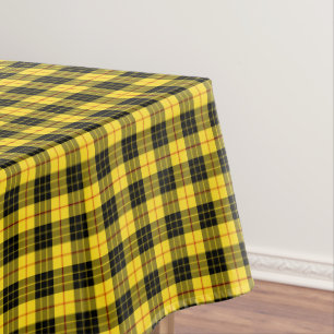Clan MacLeod gelber und schwarzer schottischer Tischdecke