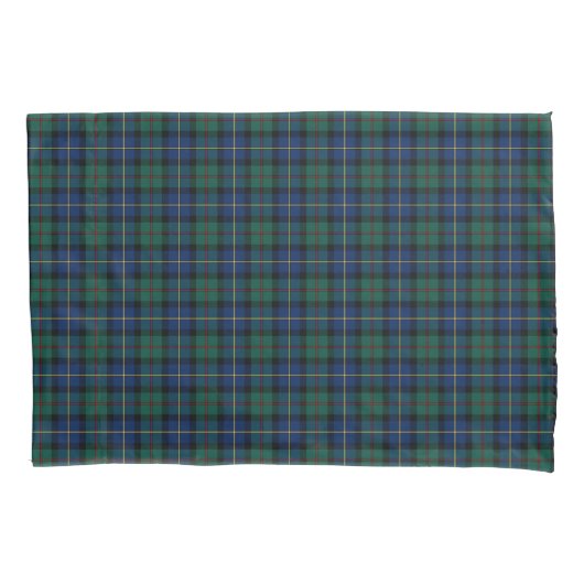 Clan MacLeod Green und Blue Scottish Kariert Kissenbezug (Vorderseite)