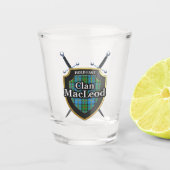 Clan MacLeod Harris Tartan Shield Schnapsglas (Vorderseite)