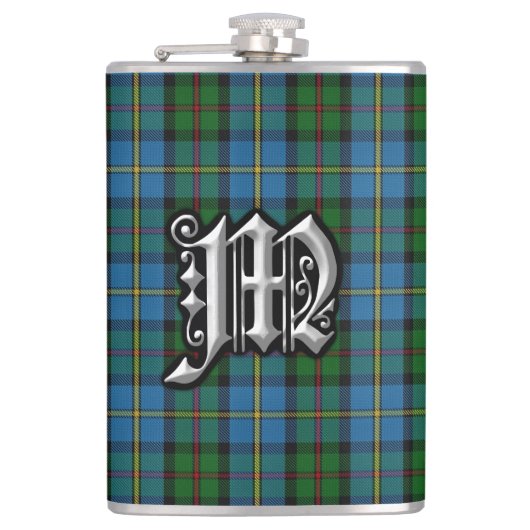 Clan MacLeod Harristartan-alter Schottland-Flasche Flachmann (Vorderseite)