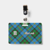 Clan MacLeod Hunting Tartan Ausweis (Vorderseite mit Clip)