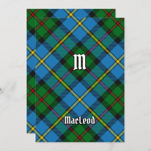 Clan MacLeod Hunting Tartan Einladung (Vorne/Hinten)