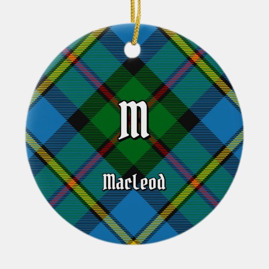 Clan MacLeod Hunting Tartan Keramik Ornament (Vorne)