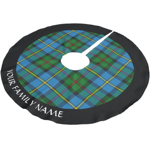 Clan MacLeod Hunting Tartan Polyester Weihnachtsbaumdecke (Schrägansicht)