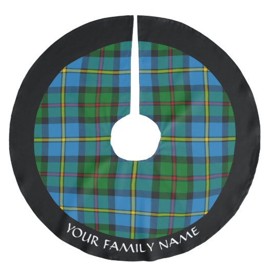 Clan MacLeod Hunting Tartan Polyester Weihnachtsbaumdecke (Vorderseite)