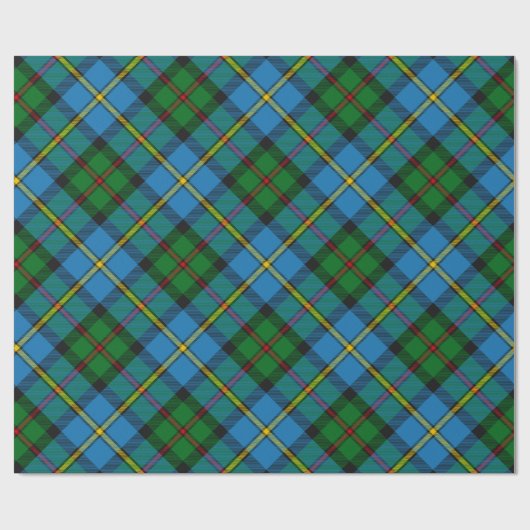 Clan MacLeod Jagd Tartan Rotated Wrapping Paper Geschenkpapier (Flach)
