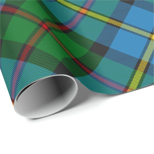 Clan MacLeod Jagd Tartan Rotated Wrapping Paper Geschenkpapier (Rolleneckpunkt)