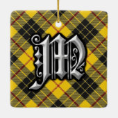Clan MacLeod Letter M Monogram Tartan Ornament (Rückseite)