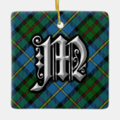Clan MacLeod Letter M Monogram Tartan Ornament (Vorderseite)