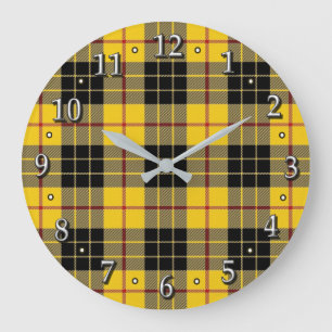 Clan MacLeod of Lewis Tartan Scottish Dream Clock Große Wanduhr