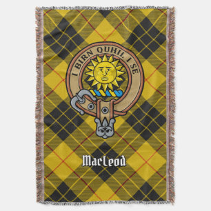Clan MacLeod of Lewis Wappen über Tartan Decke