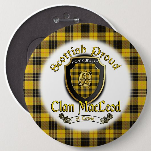 Clan MacLeod schottischen stolzen Knopfes Lewis Button (Vorne & Hinten)