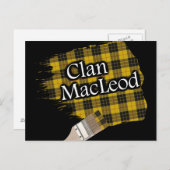 Clan MacLeod Scottish Tartan Paint Brush Postkarte (Vorne/Hinten)