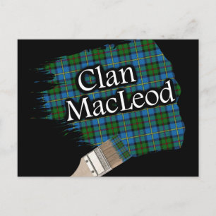 Clan MacLeod Scottish Tartan Paint Brush Postkarte