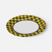 Clan MacLeod Tartan Border Pappteller (Schrägansicht)