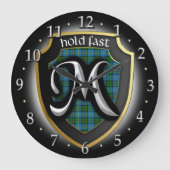 Clan MacLeod Tartan Clock Große Wanduhr (Vorderseite)