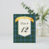 Clan MacLeod Tartan Kariert Wedding Tischnummer (Stehend Vorderseite)