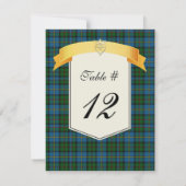 Clan MacLeod Tartan Kariert Wedding Tischnummer (Rückseite)